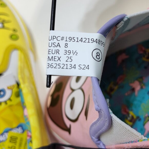 Groundup Spongebob Patrick Slip On Canvas Shoe WMNS US 8 EUR 39.5 Cartoon Design - Picture 8 of 9